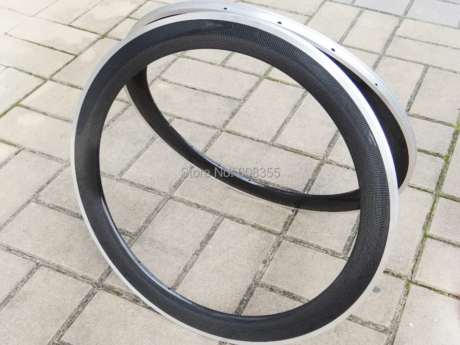 FLX RIM C26: углеродистая Глянцевая велосипедная шоссейная оправа 700C обод колеса 60 мм