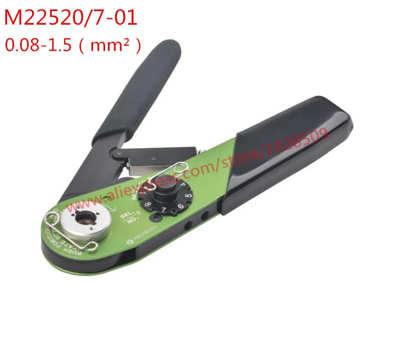 

Wire Crimping Tool Terminal Lug Crimper M22520/7-01 For Wiring Harness Terminals Contacts Military Standards Size 0.08-1.5mm2