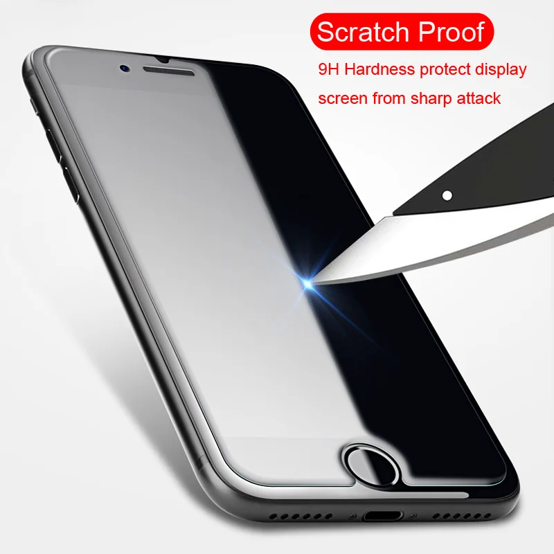 Закаленное стекло для iPhone X по хорошей цене 6 6s plus 7 Защита экрана 8 5 5S 5E защитная