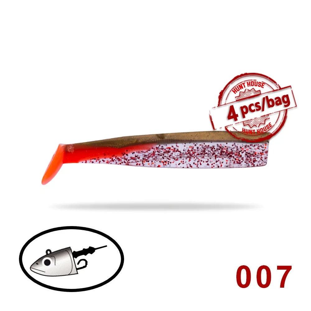 007 Hunthouse черный minnow jig head Рыбалка Мягкая приманка, червь крючок 100 мм 25 г, новые рыболовные приманки мягкая Щука плавающая приманка muskies - Цвет: 007