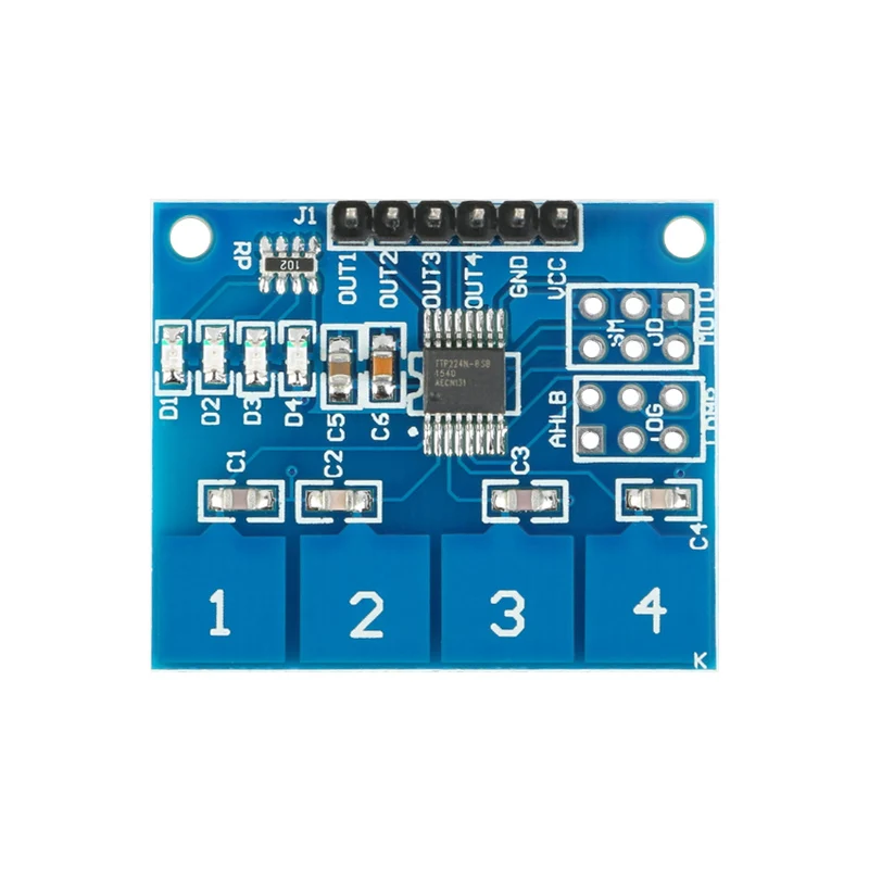 TTP224 1PCS TTP224 TTP226 TTP229 модуль цифрового сенсорного переключателя 4 8 16 канальный способ емкостный сенсорный переключатель модуль датчика для Arduino - Цвет: TTP224 1PCS