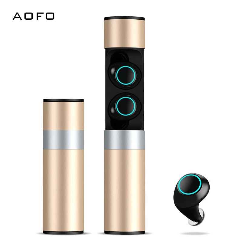 AOFO 2018 Новое поступление наушники вкладыши TWS с синий зуб J1 In Ear Беспроводной
