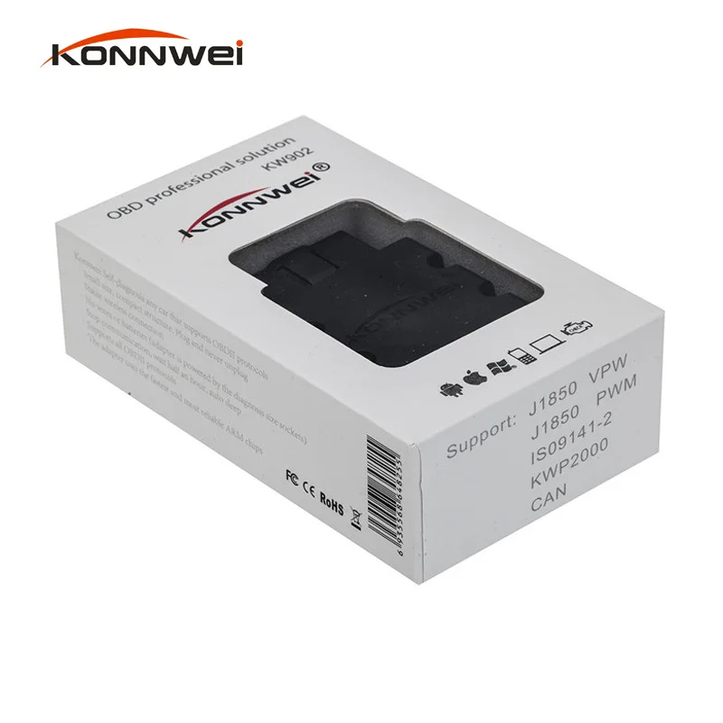 Автомобильный диагностический сканер KW902 Elm327 Bluetooth OBD2 V1.5 elm 327 в 1 5|car scanner|v1.5 327obd2 v1.5
