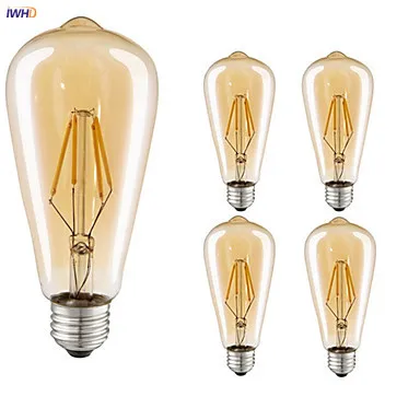 

IWHD ST64 Ampul Lampara Vintage Lamp Edison Bulb LED Filament Bulb Decoration Retro Lamp Light Bulb Ampoule Bombilla Gloeilamp