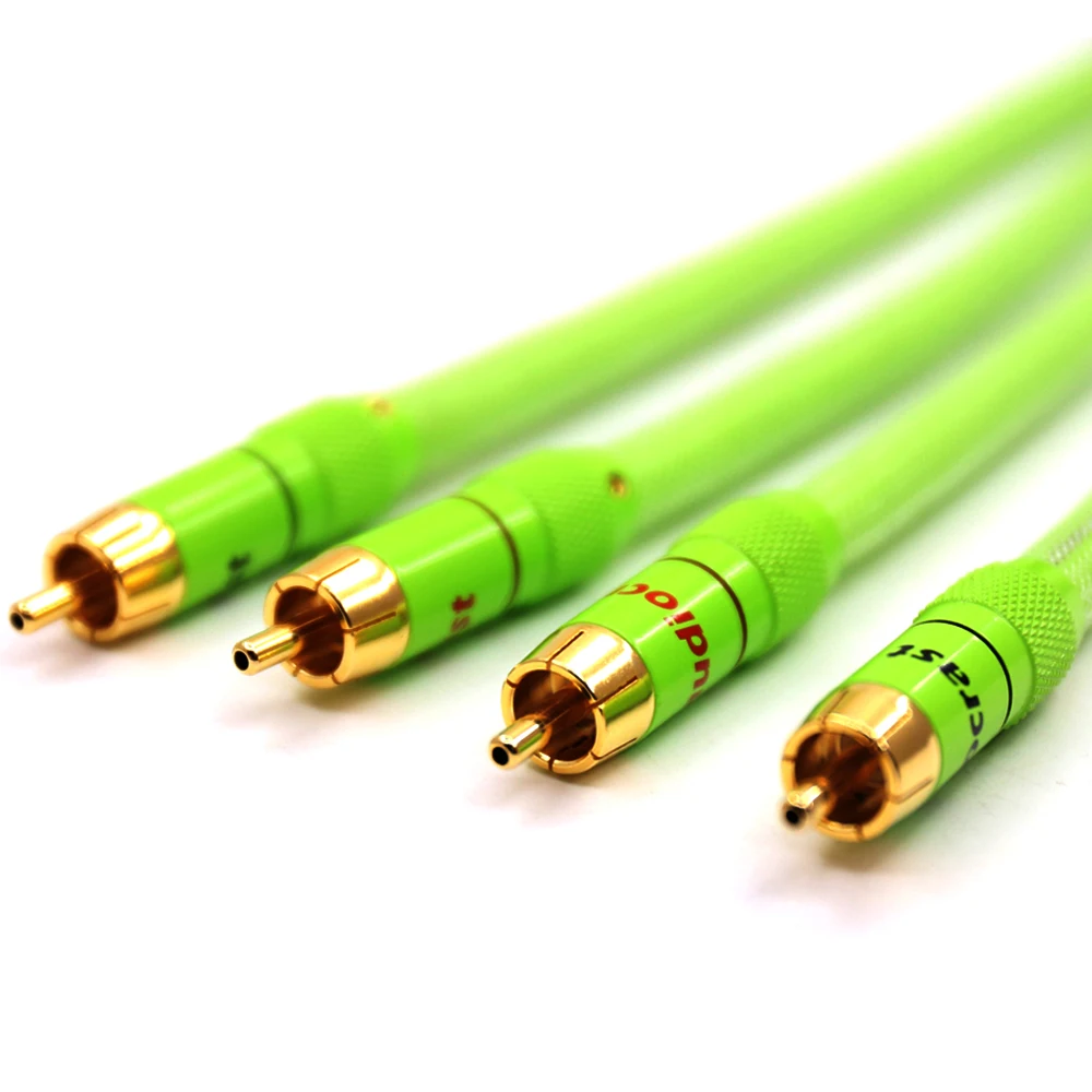 A51 HI END Audio 5N OFC медный соединительный кабель с позолоченным разъемом RCA Fi