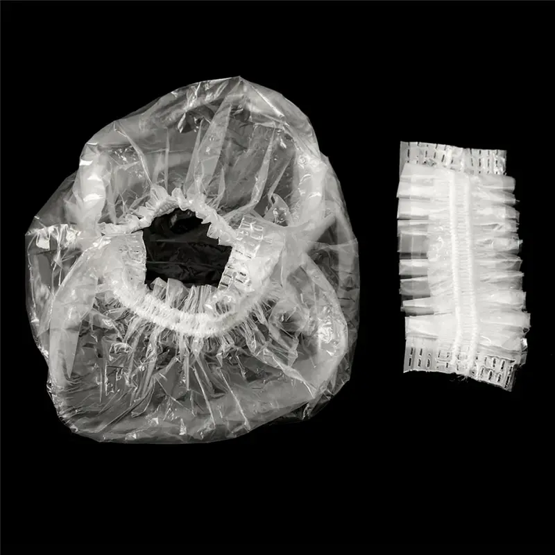 

100pcs Hairdressing Earmuffs Ear Cover Clear Disposable Earmuffs Shower Waterproof Hair Coloring Ear Protector Cover Caps