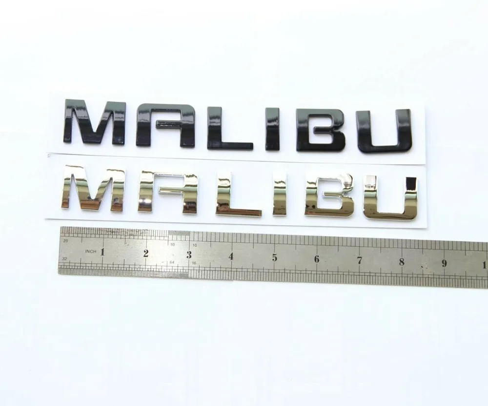 Хромовая табличка с надписью MALIBU эмблема из сплава 07 15|Наклейки для салона авто| |