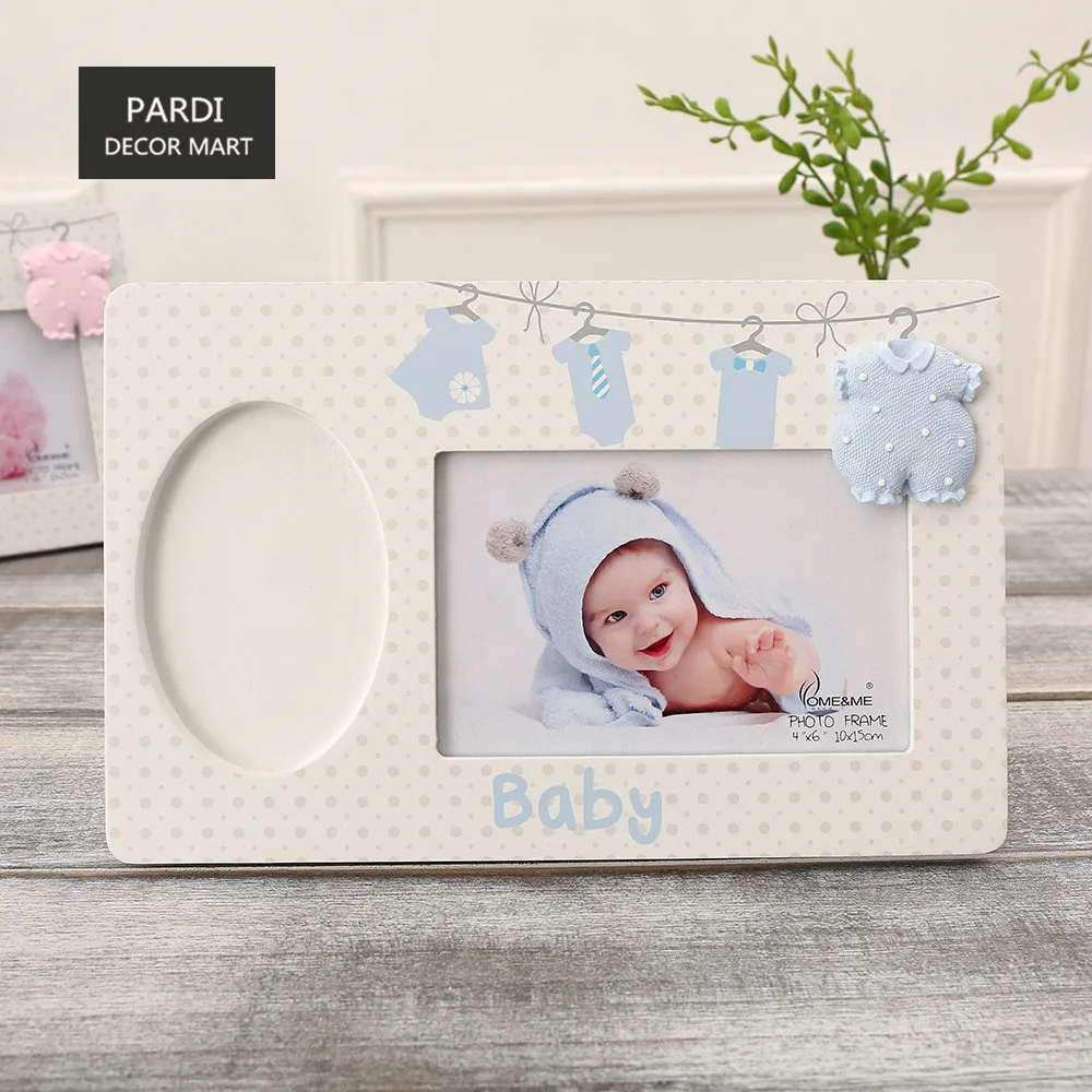 Ручная работа розовая/синяя детская фоторамка в виде полумесяца чернильная