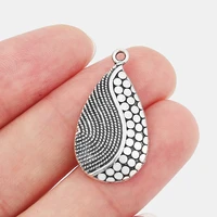 14pcs water dropteardrop wave charm pendant pendant for necklace earring jewelry findings making 3611mm