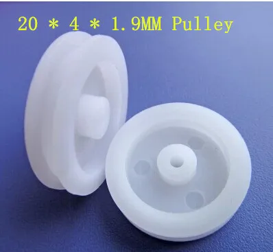 

30PCS 20 * 4 * 1.9 small plastic pulley sheave pulley wheel model fitting technology small production materials free shipping