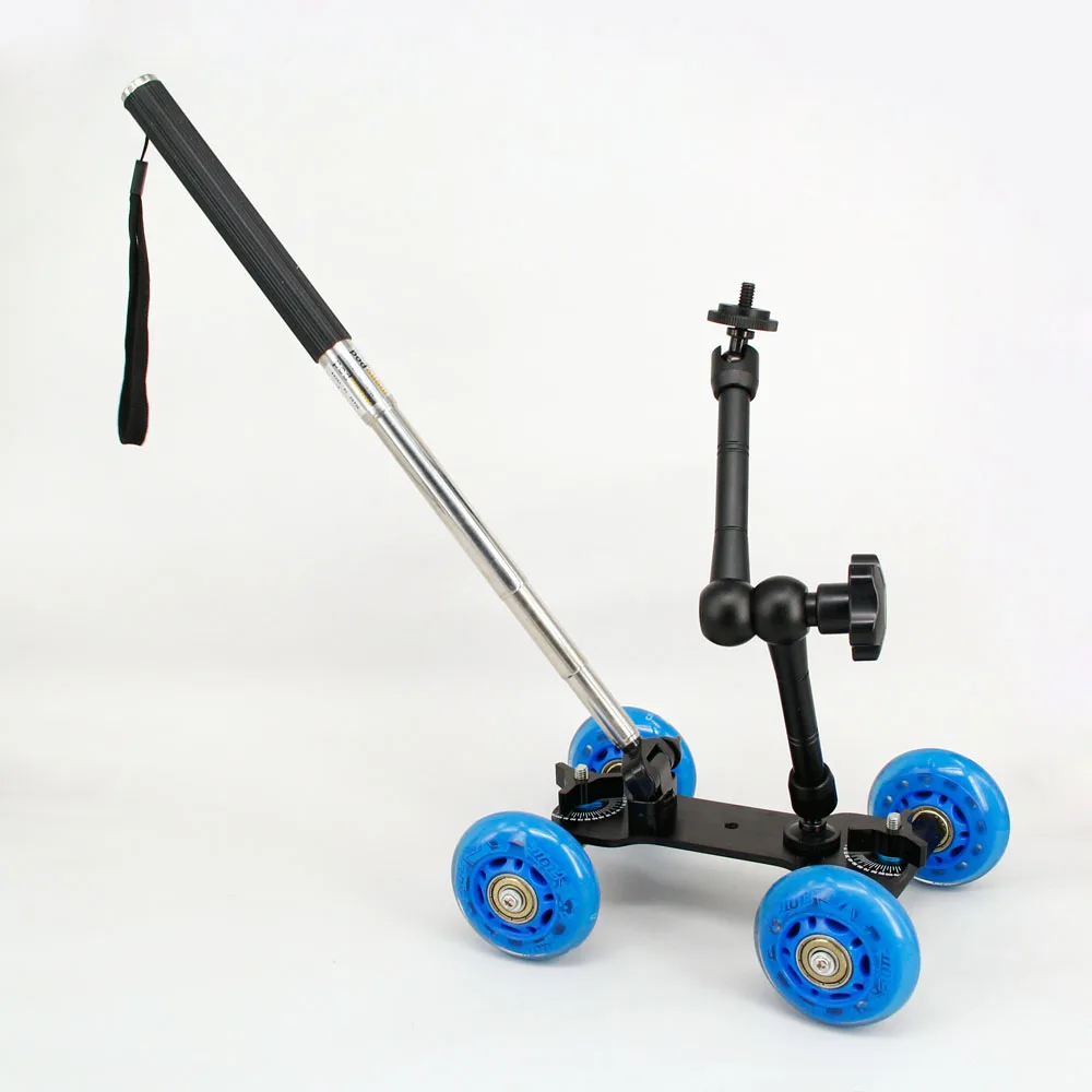 3 в 1 Настольная Фотография dolly + 11 дюймов Волшебная рука ручной рычаг монопод DSLR Rig