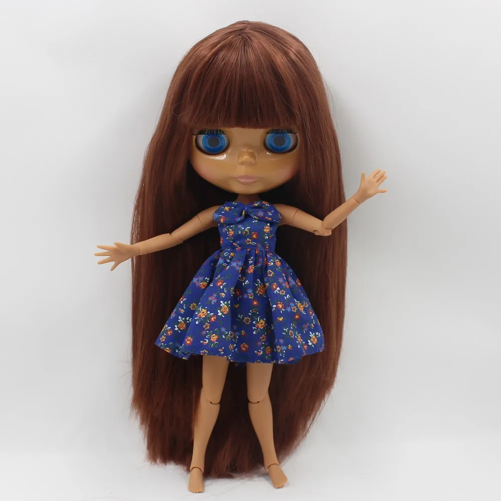 Ледяная кукла DBS Blyth 1/6 bjd красно каштановые волосы темная кожа совместное тело