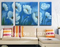 huge wall art modern flower 3p oil painting of modern oil painting on canvas free shipping