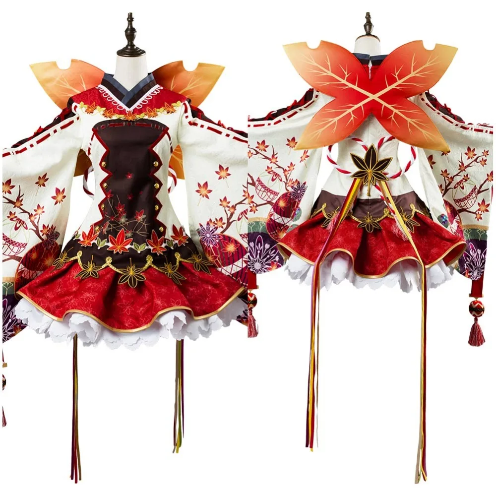 Lovelive Косплей Dia Kurosawa Aqours Maple Leafs Ver кимоно платье Костюм|Костюмы аниме| |