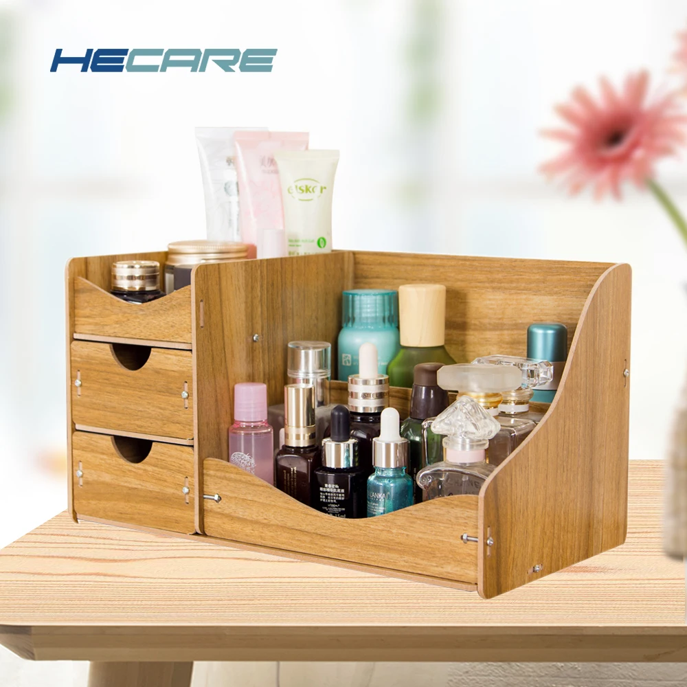HECARE контейнер для хранения ювелирных изделий, деревянная коробка для домашнего хранения ручной работы, чехол для сборки, органайзер, деревянный Настольный органайзер для косметики, Новинка