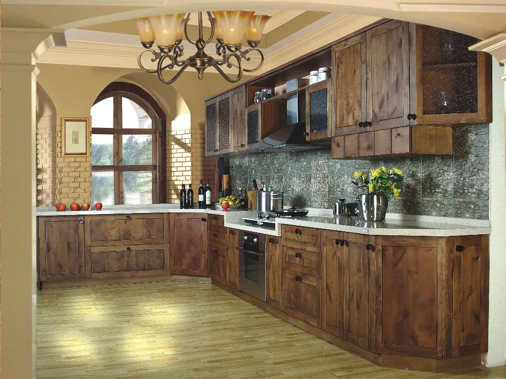 Античный деревянный кухонный шкаф K001|wood kitchen cabinets|kitchen cabinetkitchen wood cabinet |