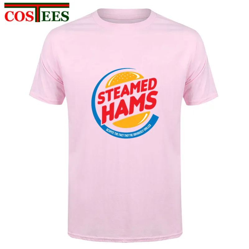Мужские футболки Camisetas Steamed Hams 100% хлопок Мужская футболка с коротким рукавом и