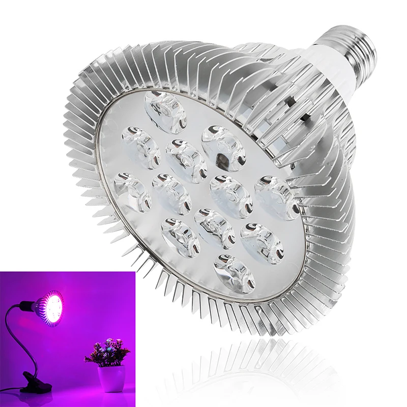 Светодиодсветодиодный фитолампа полного спектра для выращивания растений E27 36