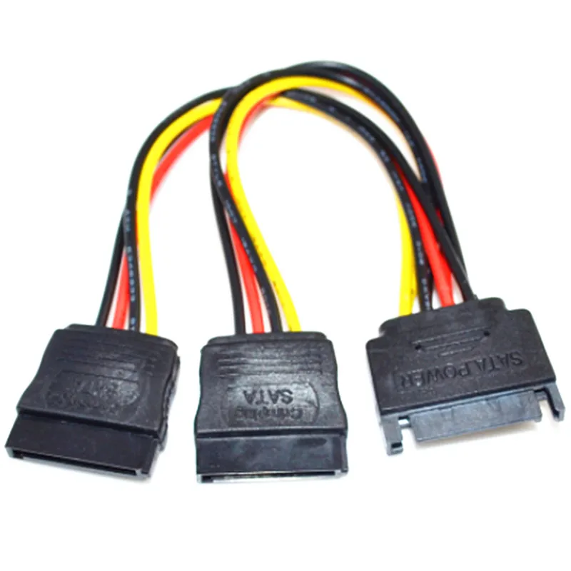 2 упаковки 15 контактный переходник SATA папа двойной мама|sata male|adapter cablepower adapter sata |