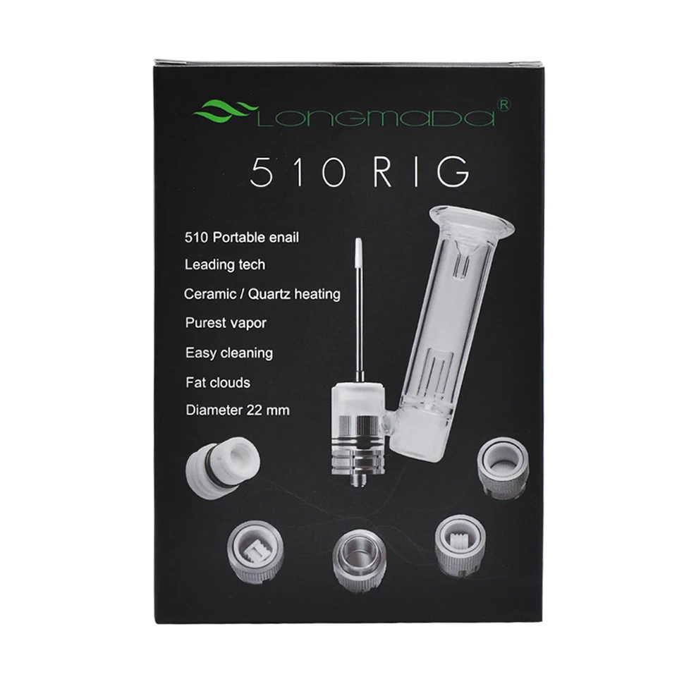 Оригинальный испаритель Longmada 510 Rig с резервуаром для сухой травы и воска двойной