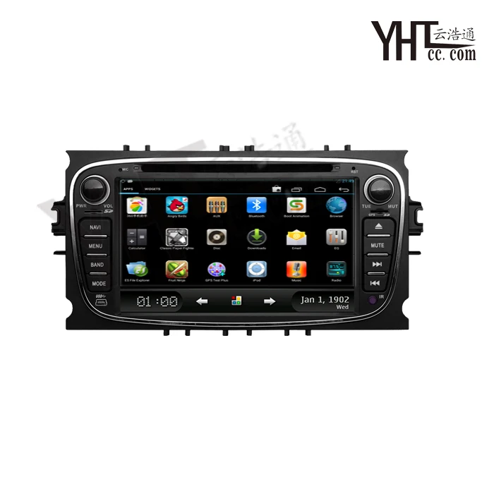 2 din Android 9 0 двухъядерный 1024*600 ar dvd-плеер GPS Navi для Ford Focus Mondeo Galaxy с 3 G аудио стерео