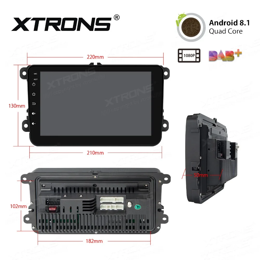 XTRONS 8 &quotAndroid 1 автомобильный радиоплеер для Volkswagen Golf Plus Passat CC Touran Tiguan Sharan Skoda