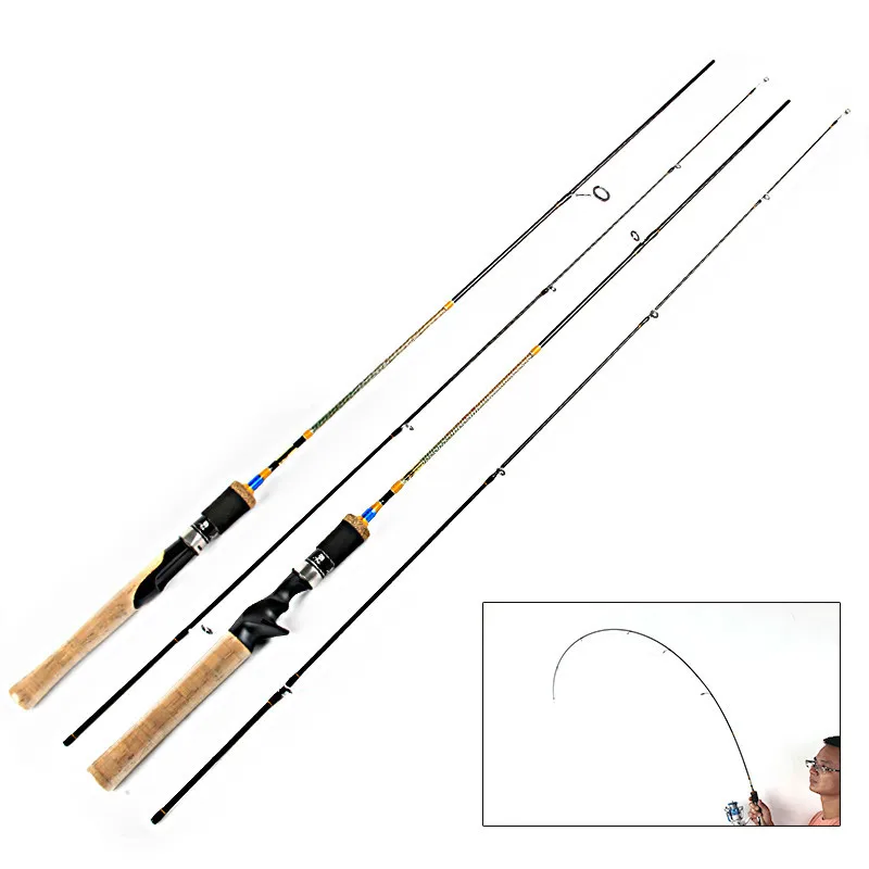 

Fast Ultralight 1.8M 1.68M UL Spinning Rod 2sec Carbon Lure wt 2-8g Fishing Rod Spinning Vava De Pesca Spinning