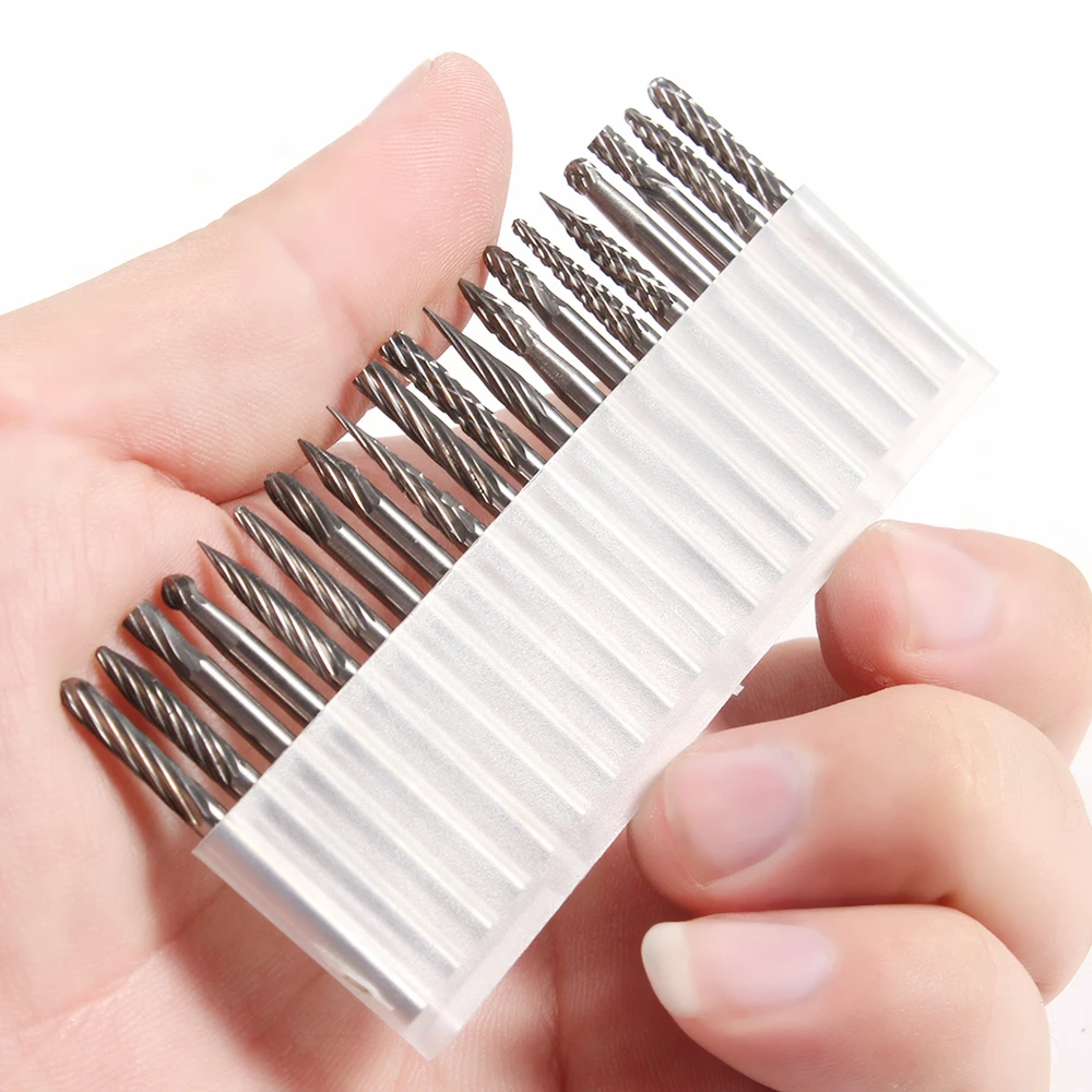 2015 Dremel Accessories Rotary Tool 20pcs Shank Tungsten Steel Solid Carbide Cutter Burr Set Engraving Bit 3mm | Инструменты