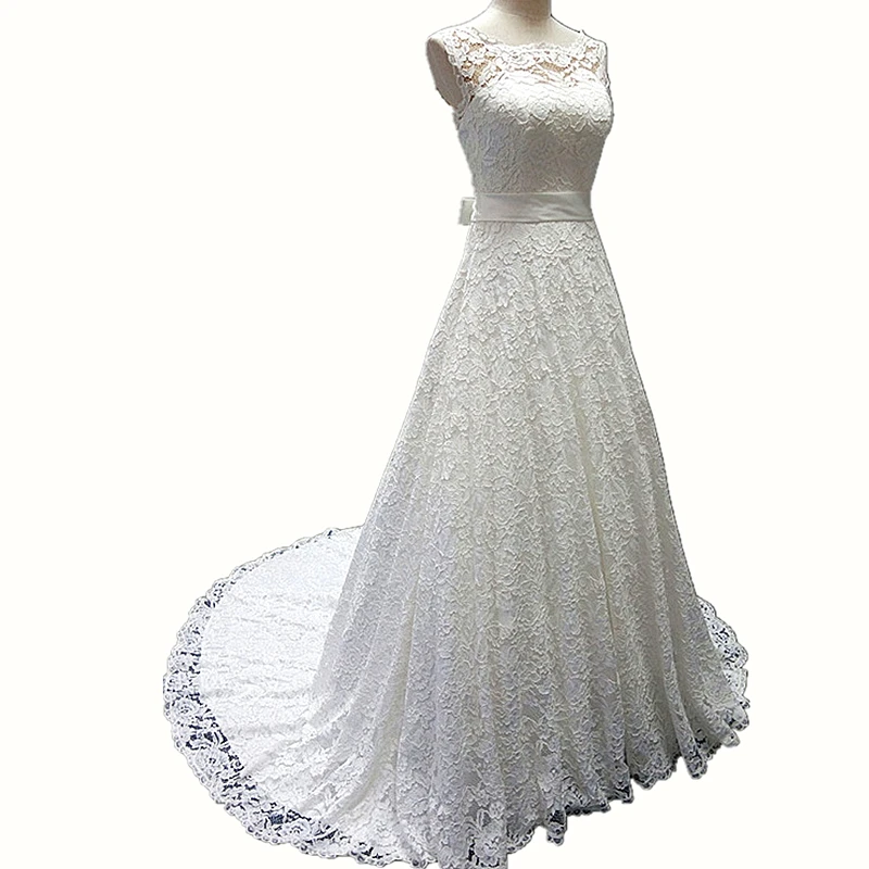 2019 белые кружевные свадебные платья винтажные аппликации дешевые цвета слоновой