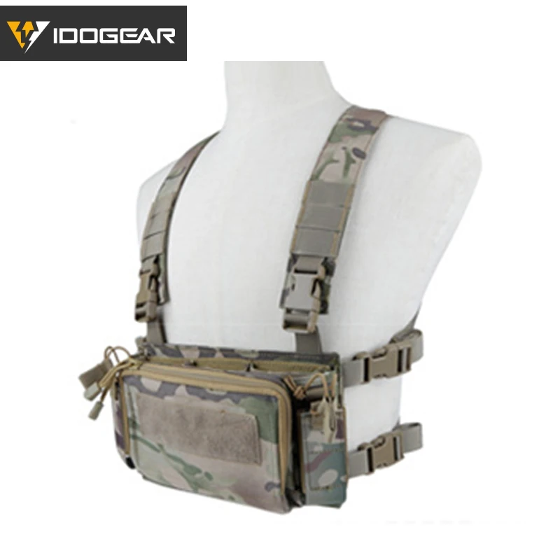 IDO gear модульная тактическая нагрудная установка Многофункциональный жилет Легкий с подсумок для страйкбола 3308 - Цвет: MultiCam