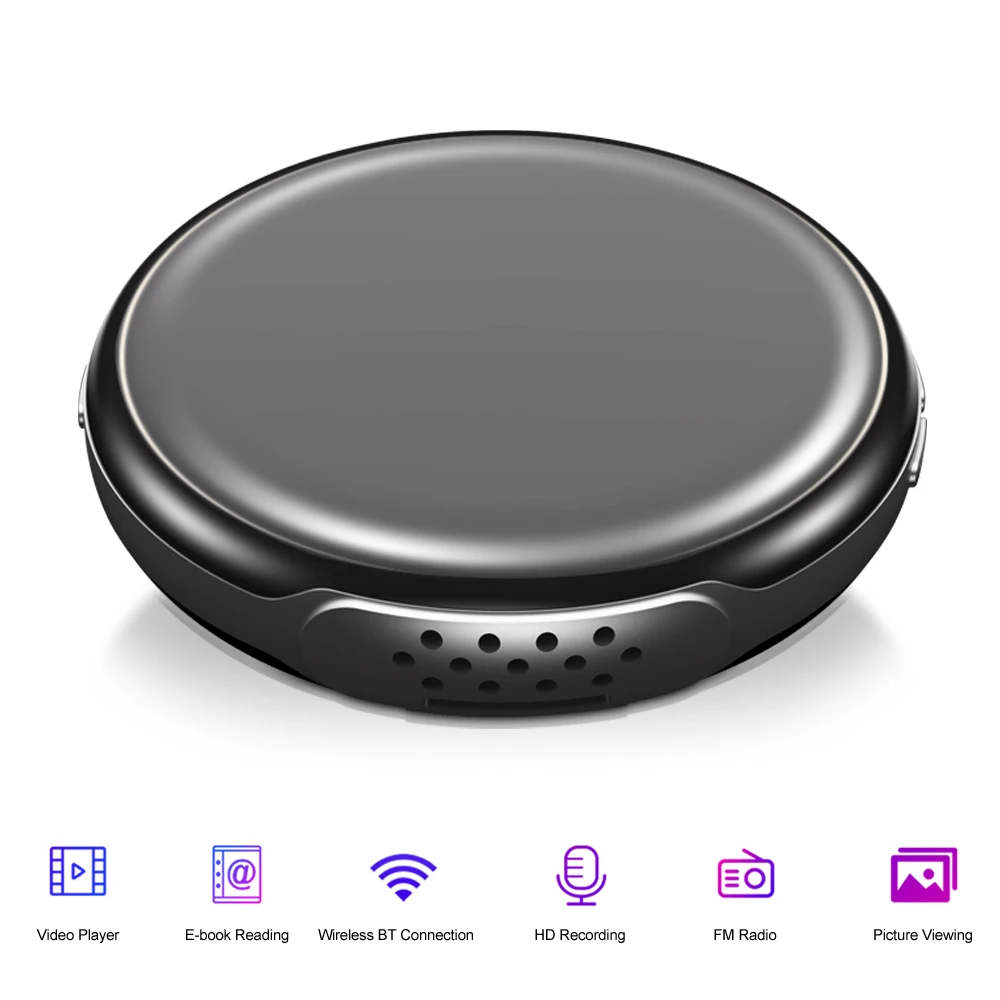 RUIZU M1 Bluetooth спортивные MP4 плеер Портативный аудио 8 ГБ с Встроенный динамик, fm-плейер, электронная книга, радио APE Flac музыкальные проигрыватели
