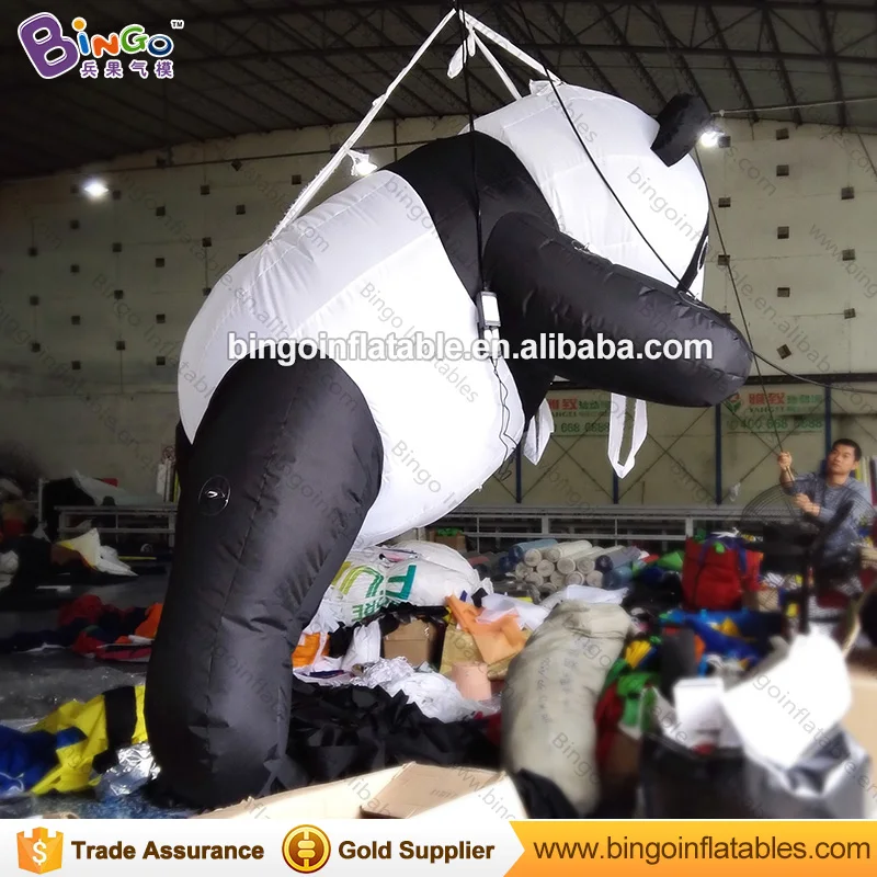 Customized decorative 3 meters giant inflatable panda promotional blow up hanging replicas for display toys |