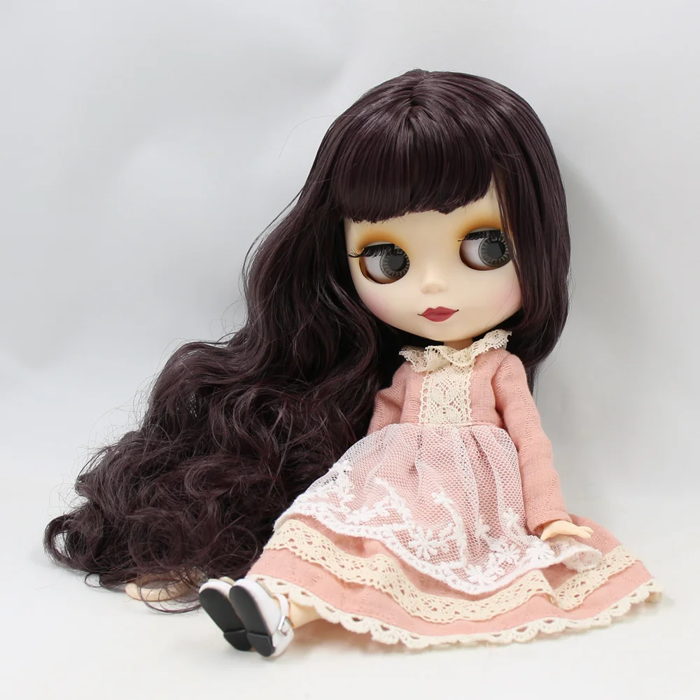 Кукла Blyth ICY DBS 30 см белая кожа элегантные темные длинные вьющиеся волосы 1/6