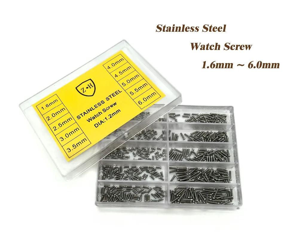 

Diameter 1.2mm Stainless Steel Assorted Screws Watch Tools For Repairs Watch 10 Sizes Watch Repair Tool Kit