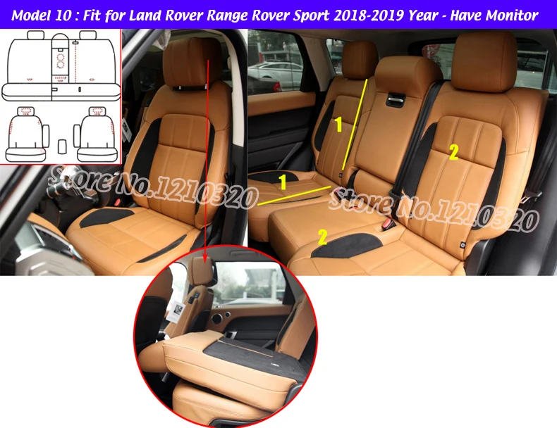 AUSFTORER покрытие из воловьей кожи для Land Rover Range Rover Sport чехлы на сиденья для автомобилей Кожаная подушка сиденья аксессуары 2006