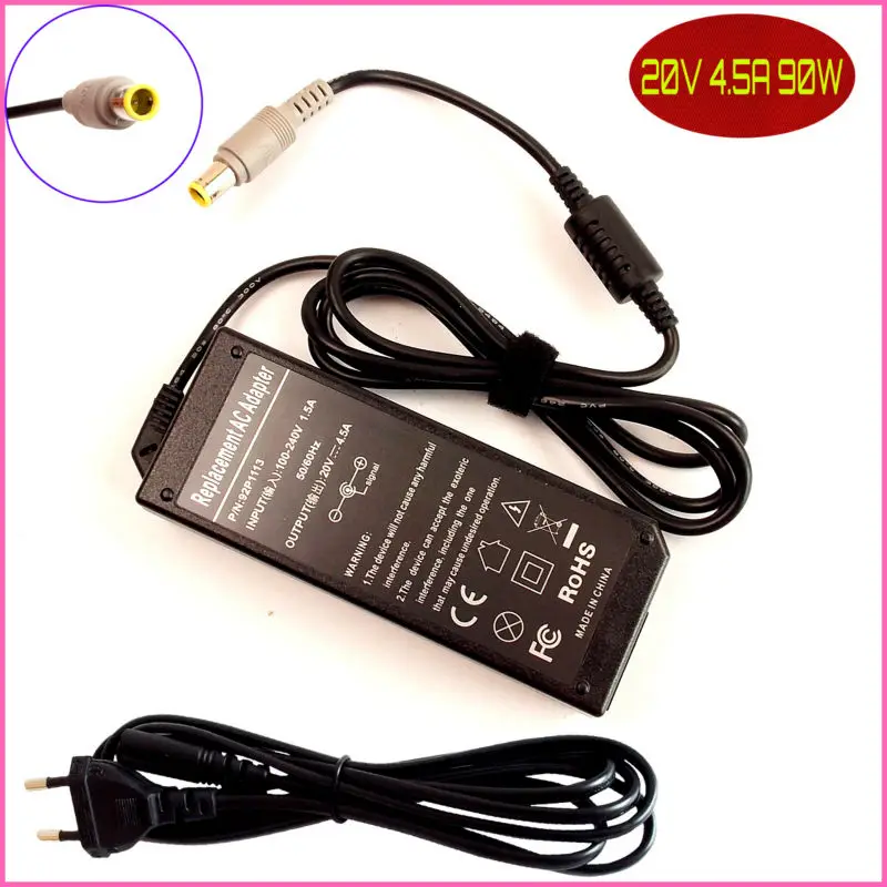 Для IBM/Lenovo/Thinkpad T510i T501i T520i V200 R400 R500 20V 4.5A ноутбук адаптер переменного тока зарядное