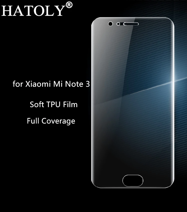 2 шт. мягкая нано пленка из ТПУ Для Xiaomi Mi Note 3 Защита экрана для с полным покрытием
