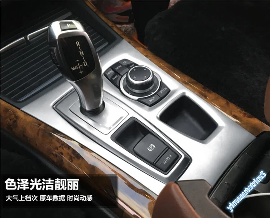 Yimaautotrim для BMW X5 E70 2009 2013/X6 E71 2010 2014 ручка переключения передач из нержавеющей стали