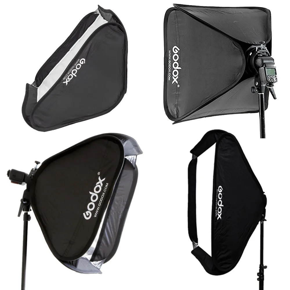 GODOX 40x40 см складной портативный софтбокс для фотостудии диффузор + S тип Elinchrom