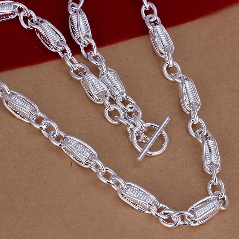 Hot!!Free Shipping Wholesale Sterling 925 Silver Necklace Fashion Jewelry TO Twist Ring Bold SMTN244 | Украшения и аксессуары