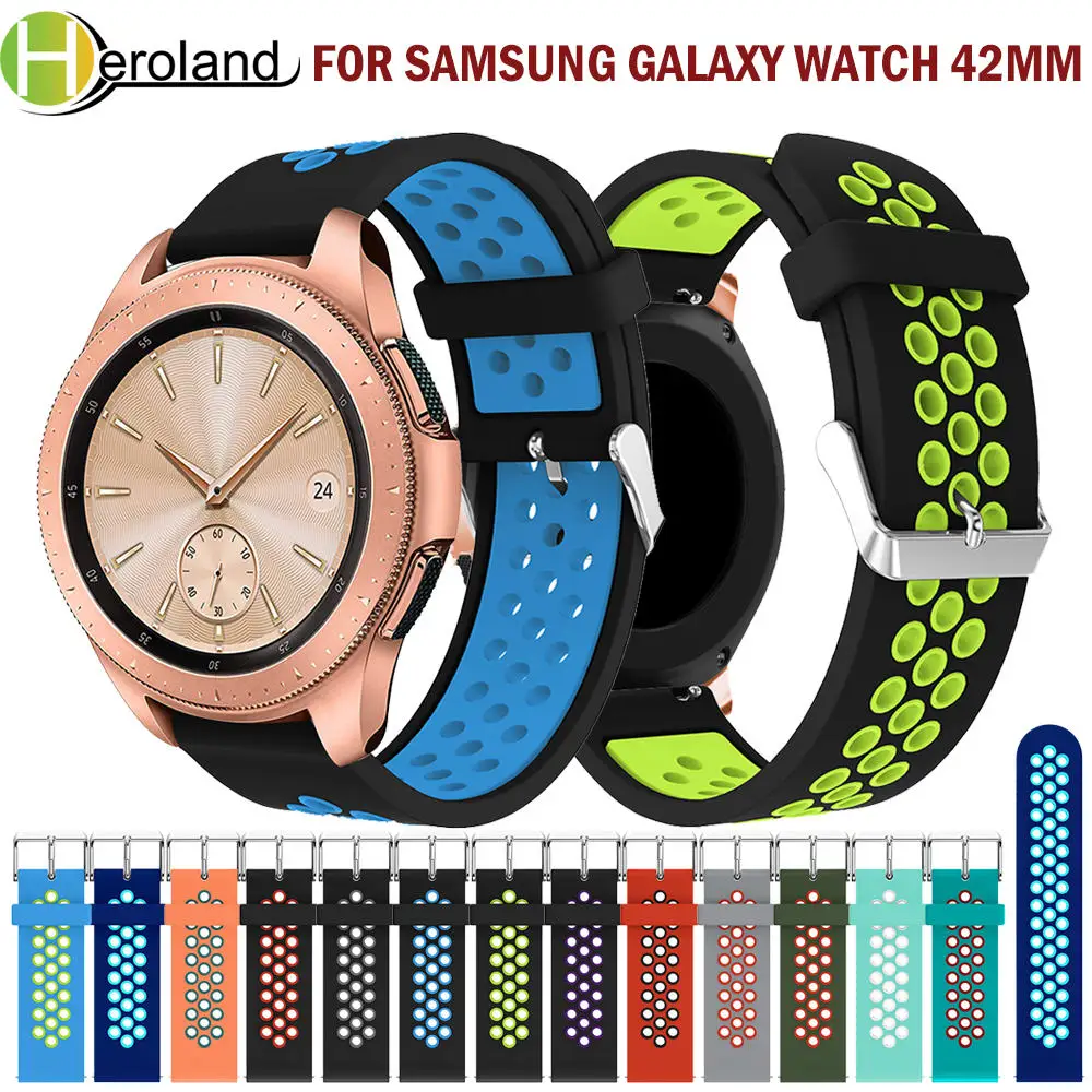 Новинка 2019 силиконовый ремешок 20 мм сменный для Samsung Galaxy Watch 42 браслет умный часов