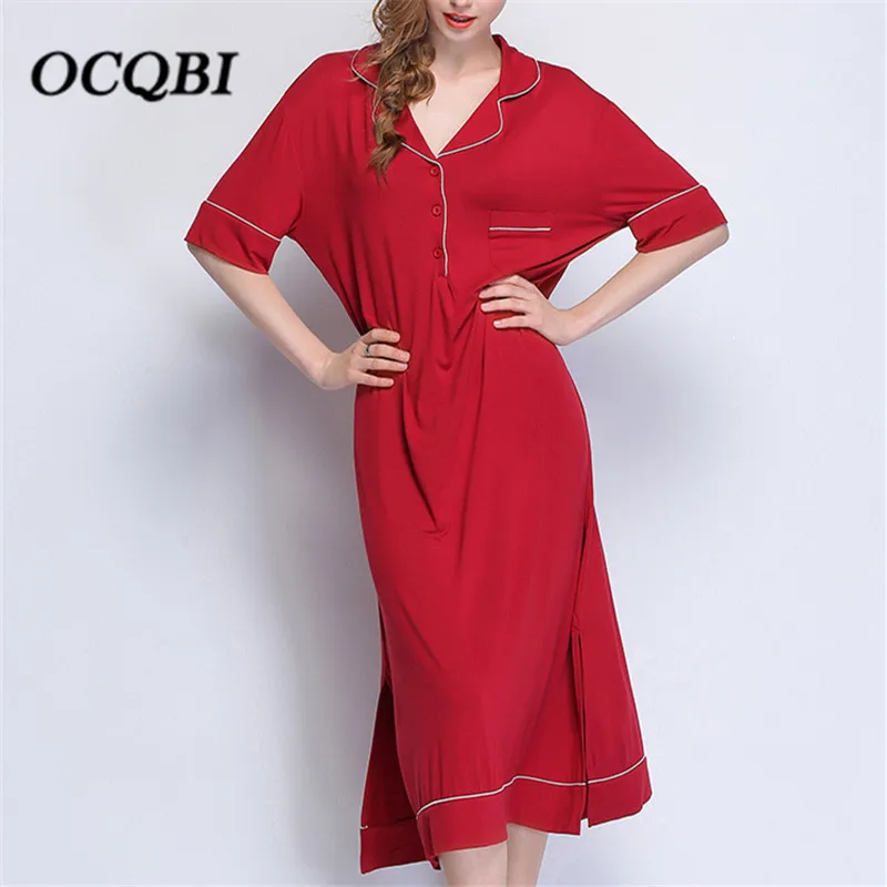 New Arrivals Plus Size 2018 Summer Women Sweet Modal Sleepwear Nightgown Shorts Night Dress | Женская одежда