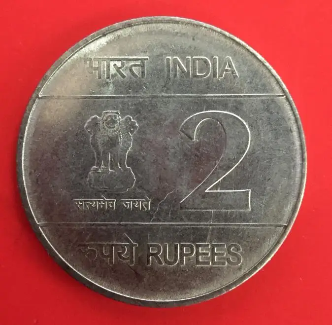 Индия 2 rupees монета издание Азии мира страна для коллекции 100% реальные и