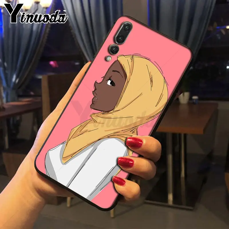 Yinuoda мусульманский Черный силиконовый чехол для телефона Huawei P20pro mate10lite p9 p10plus honor