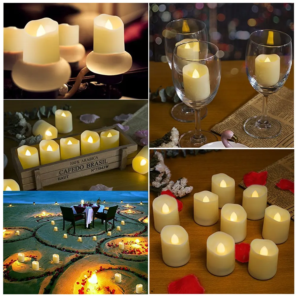 9Pcs LED candle light remote controlled Flickering Tea Light Timing Electronics Candle Lamp for waxless Bar Wedding Decoration |