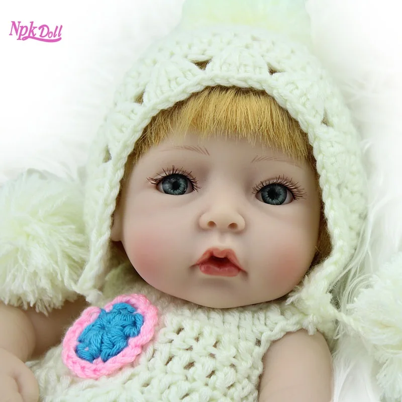 NPKDOLL 10 дюймов миниатюрная кукла-новорожденная девочка Силиконовые Мини-куклы с