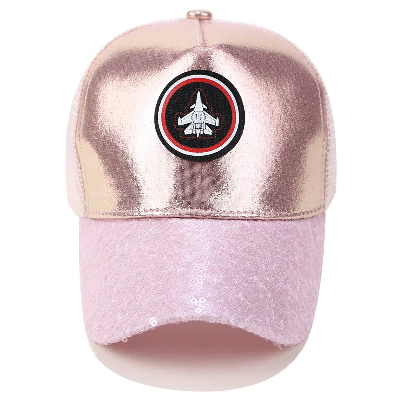 Блестки Snapback бейсболка солнцезащитный козырек сетка для женщин женские модные