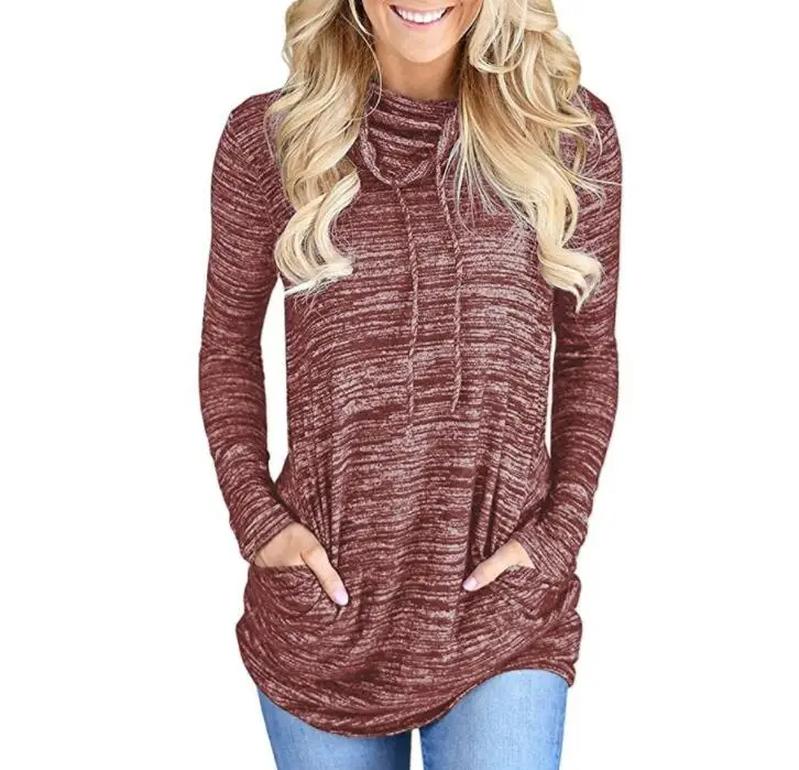

Women Hoodies Pullovers Autumn Casual Loose Pocket Long Sleeve Sweatershirt Female Fashion Drawstring Tops