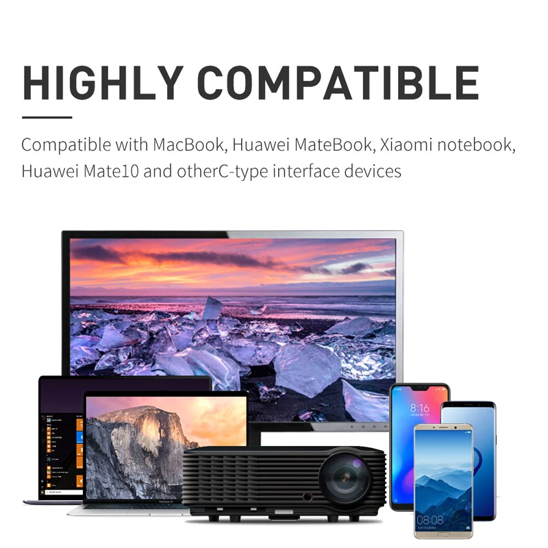 Кабель Mcdodo HDMI 4K HD Audio 2 м USB C-HDMI Thunderbolt3 для MacBook Samsung Huawei Mate 30 P20 Pro адаптер | Мобильные