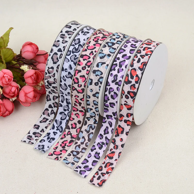 

Grosgrain лента с леопардовым принтом 15 мм Высокое качество для одежды аппликация подарочная упаковка аксессуары для волос BBXU-090